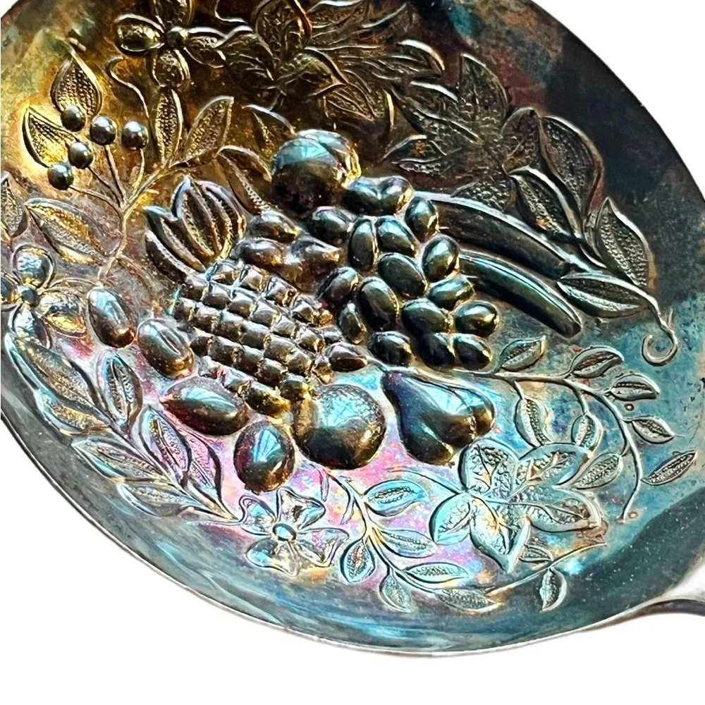 Vintage Sepelia Sheffield England EPNS Silver Plate Serving Spoon 9” Berry Spoon